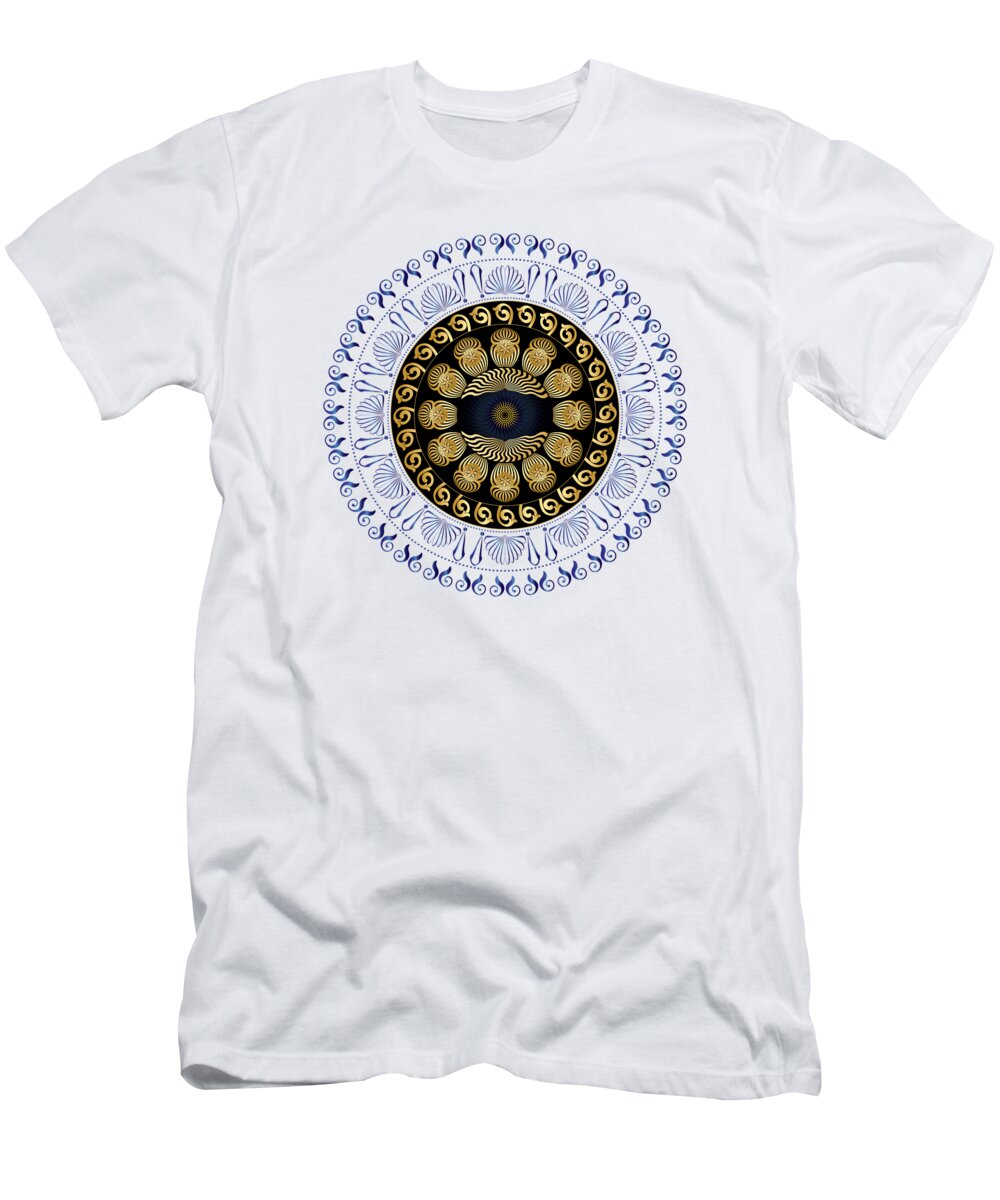 Mandala T-Shirt featuring the digital art Circularium No 2638 by Alan Bennington