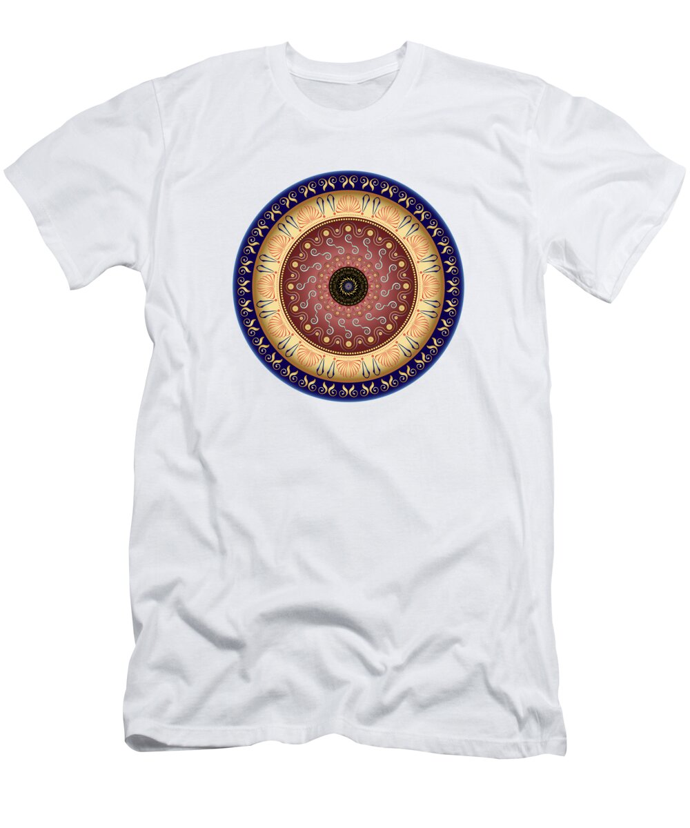 Mandala T-Shirt featuring the digital art Circularium No 2647 by Alan Bennington