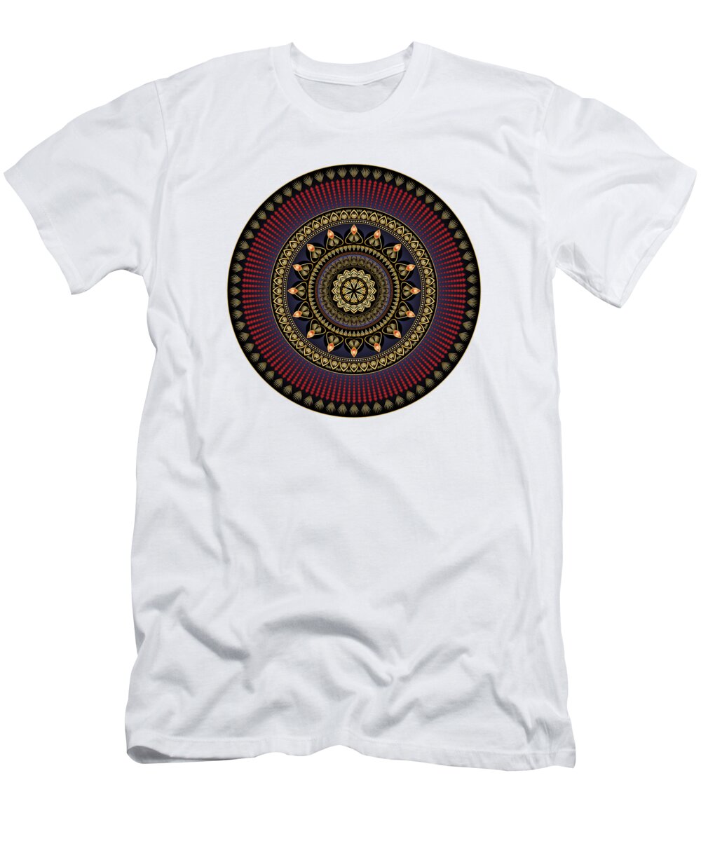 Mandala T-Shirt featuring the digital art Circularium No 2650 by Alan Bennington