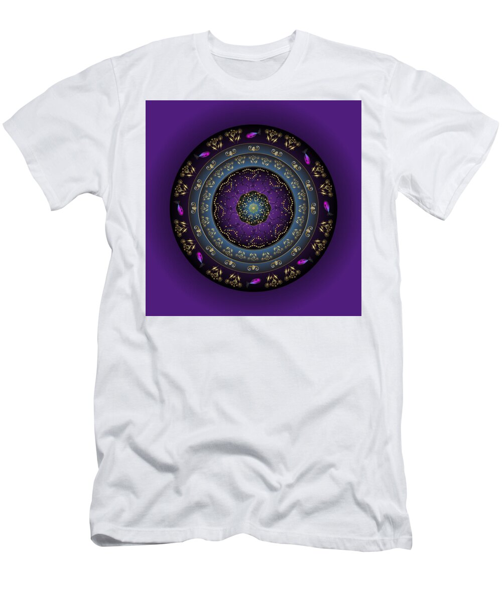 Mandala T-Shirt featuring the digital art Circulosity No 3159 by Alan Bennington