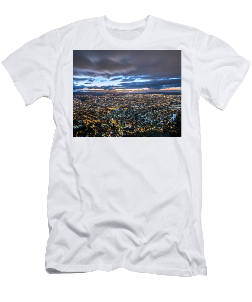 Bogota T-Shirt featuring the photograph City of Bogota by Jaime Mercado