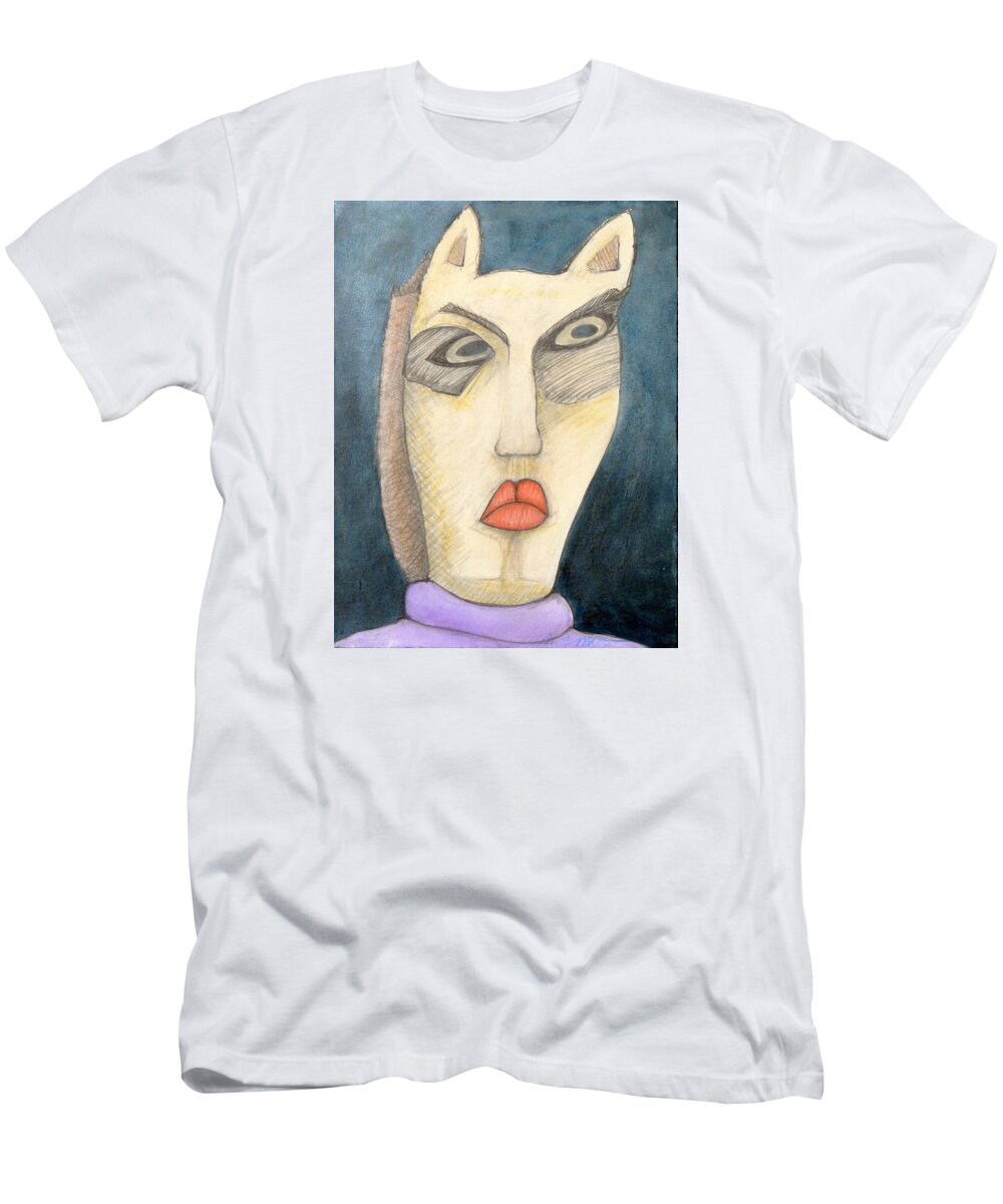 Portraits T-Shirt featuring the painting Cleopat by Michael Sharber