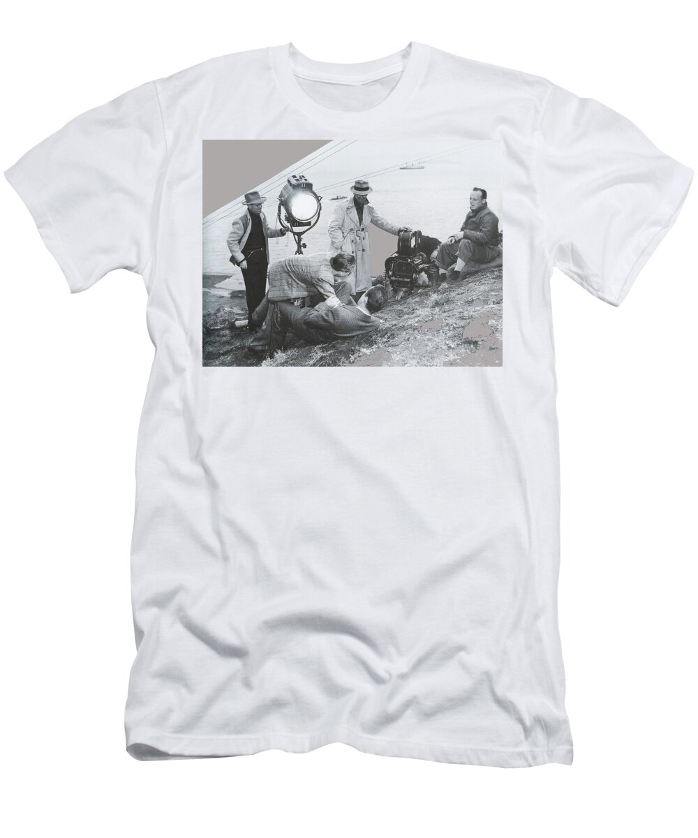 Clifton Young And Bogie Fight To The Death Dark Passage 1947-2016 T-Shirt featuring the photograph Clifton Young and Bogie fight to the death Dark Passage 1947-2016 by David Lee Guss