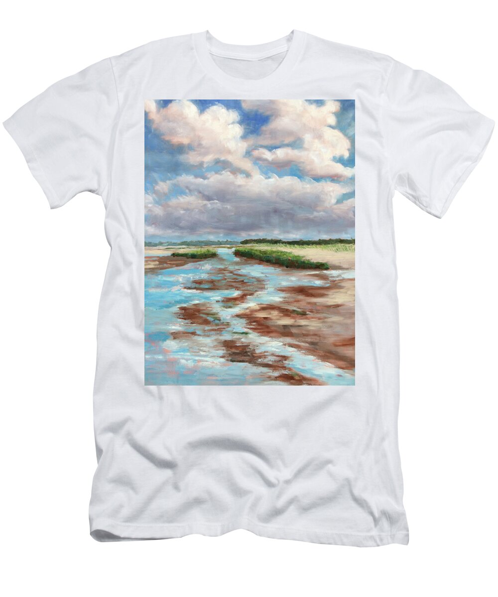 Low Tide T-Shirt featuring the painting Cloud Canopy by Barbara Hageman