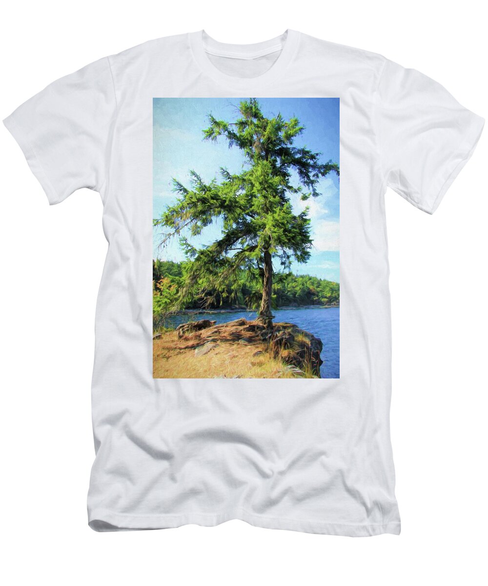 Tree T-Shirt featuring the photograph Coastal View by Kathy Bassett