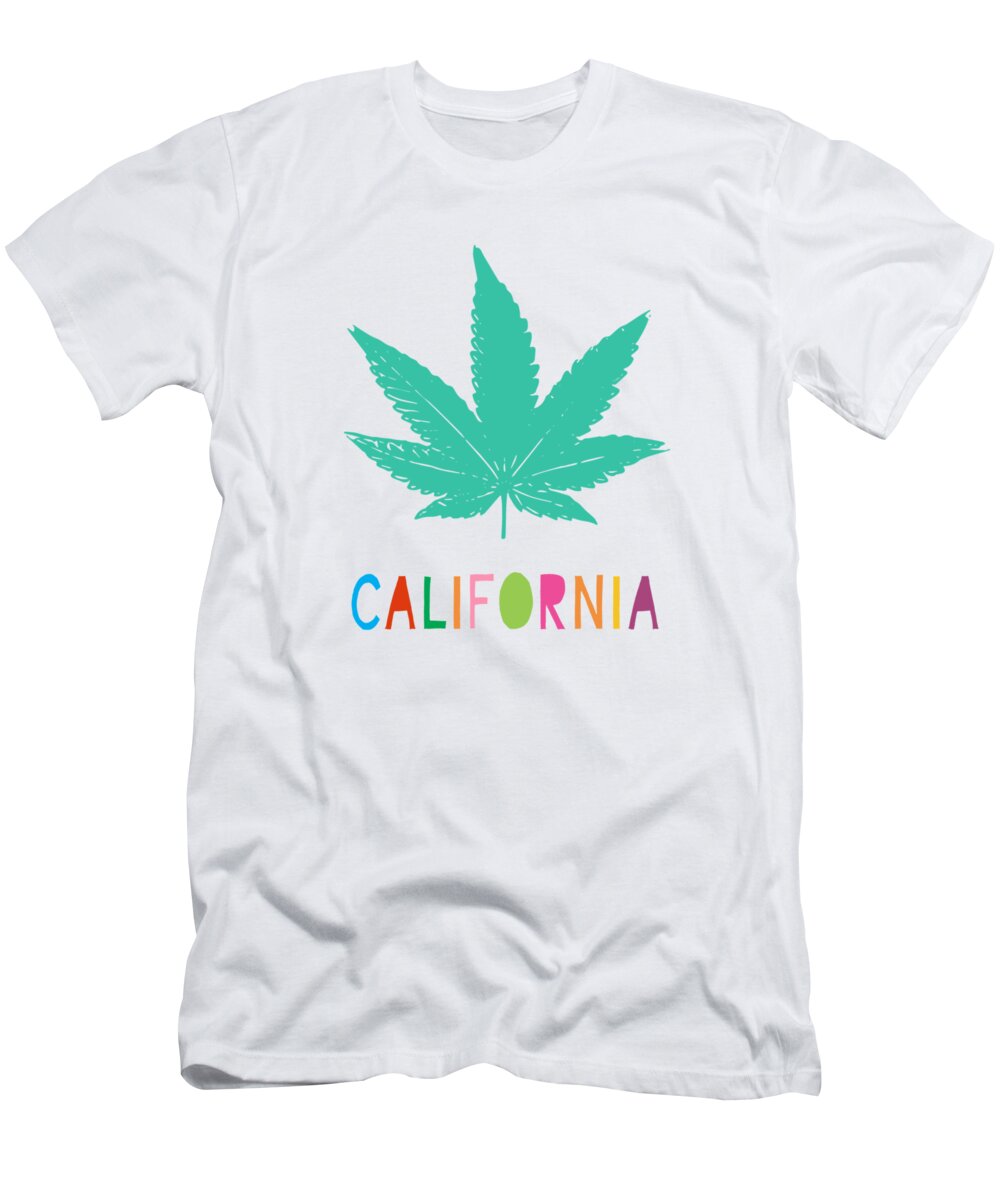 Colorful California Cannabis- Art By Linda Woods T-Shirt for Sale by ...