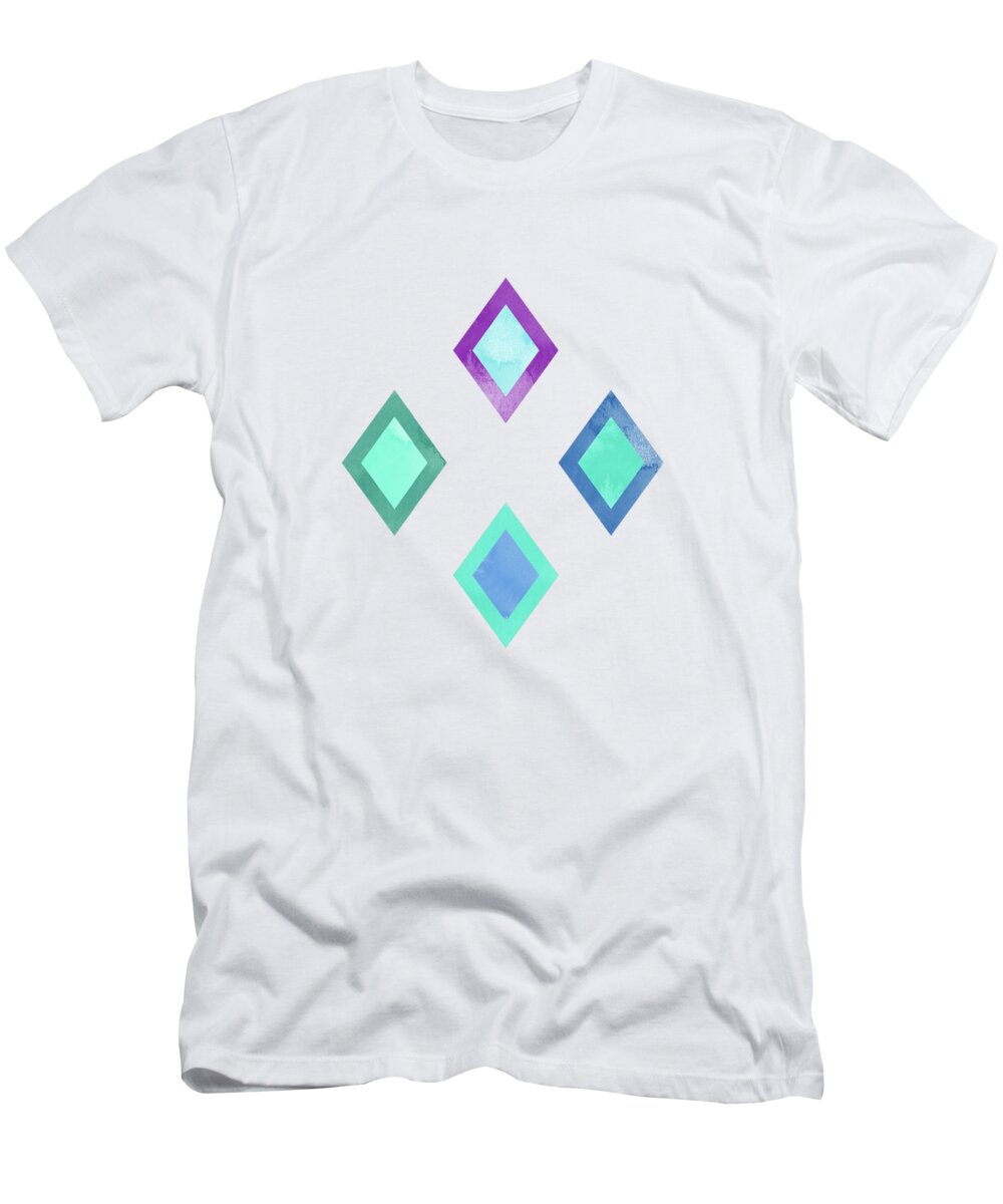 Wave T-Shirt featuring the digital art Colorful Geometric Patterns II by Amir Faysal