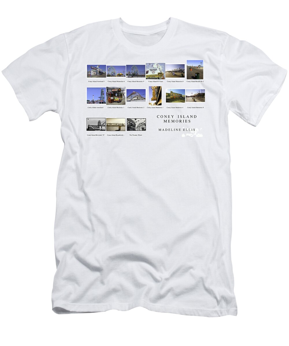 Coney Island T-Shirt featuring the photograph Coney Island Montage by Madeline Ellis