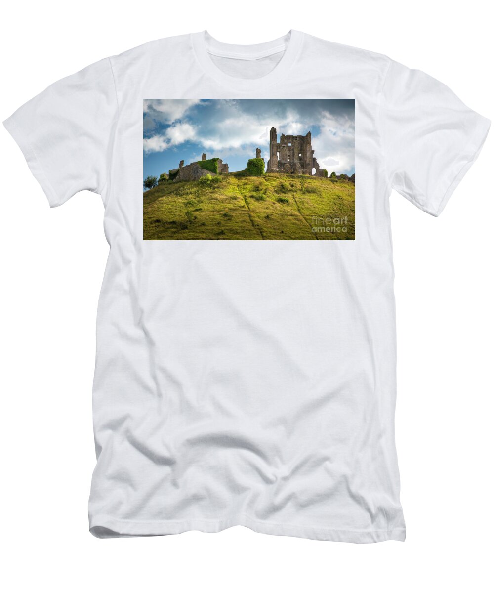 Corfe Castle T-Shirt featuring the photograph Corfe Castle by Brian Jannsen