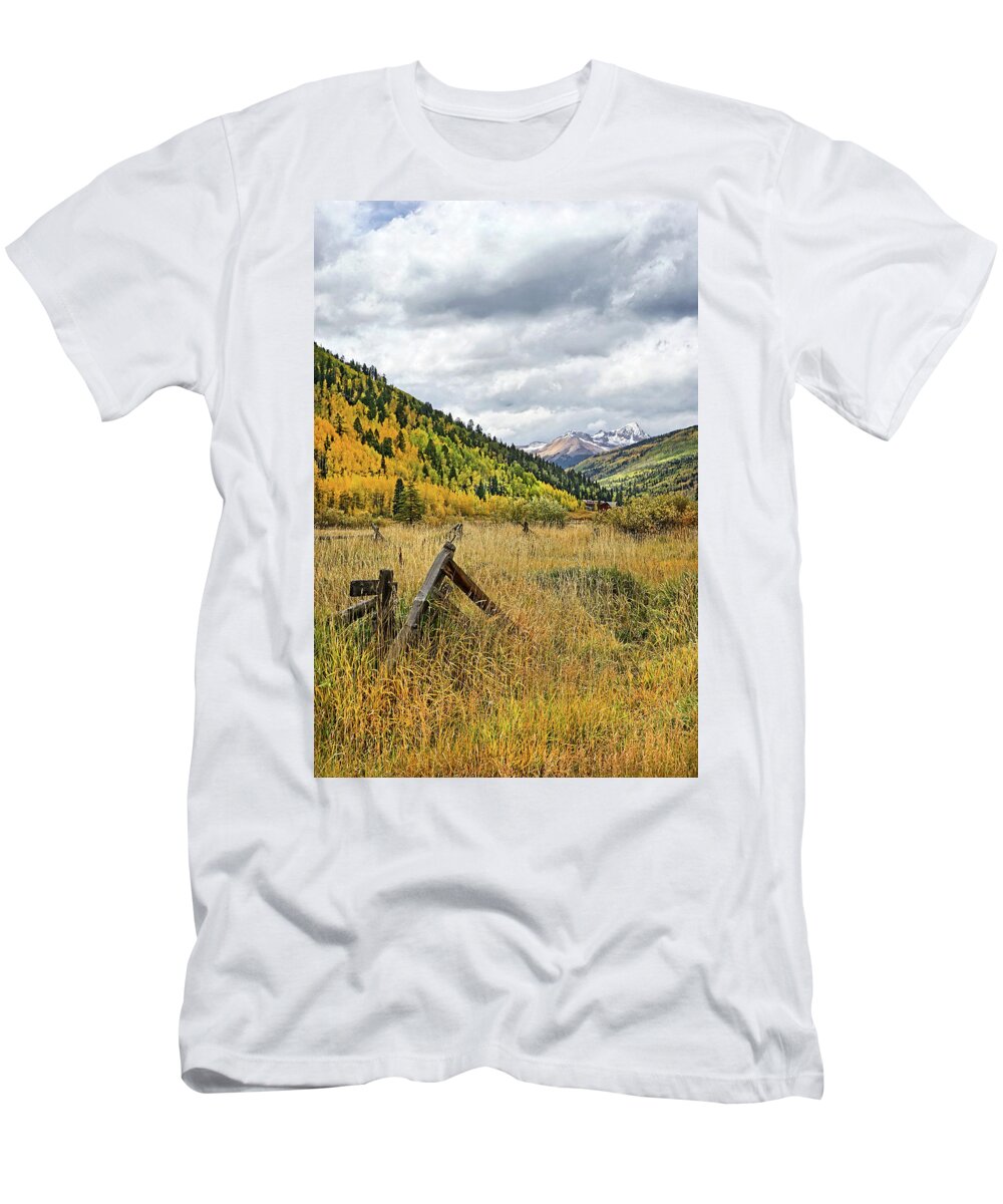 Wooden Corral Remnants T-Shirt featuring the photograph Corral Remains by Theo O'Connor