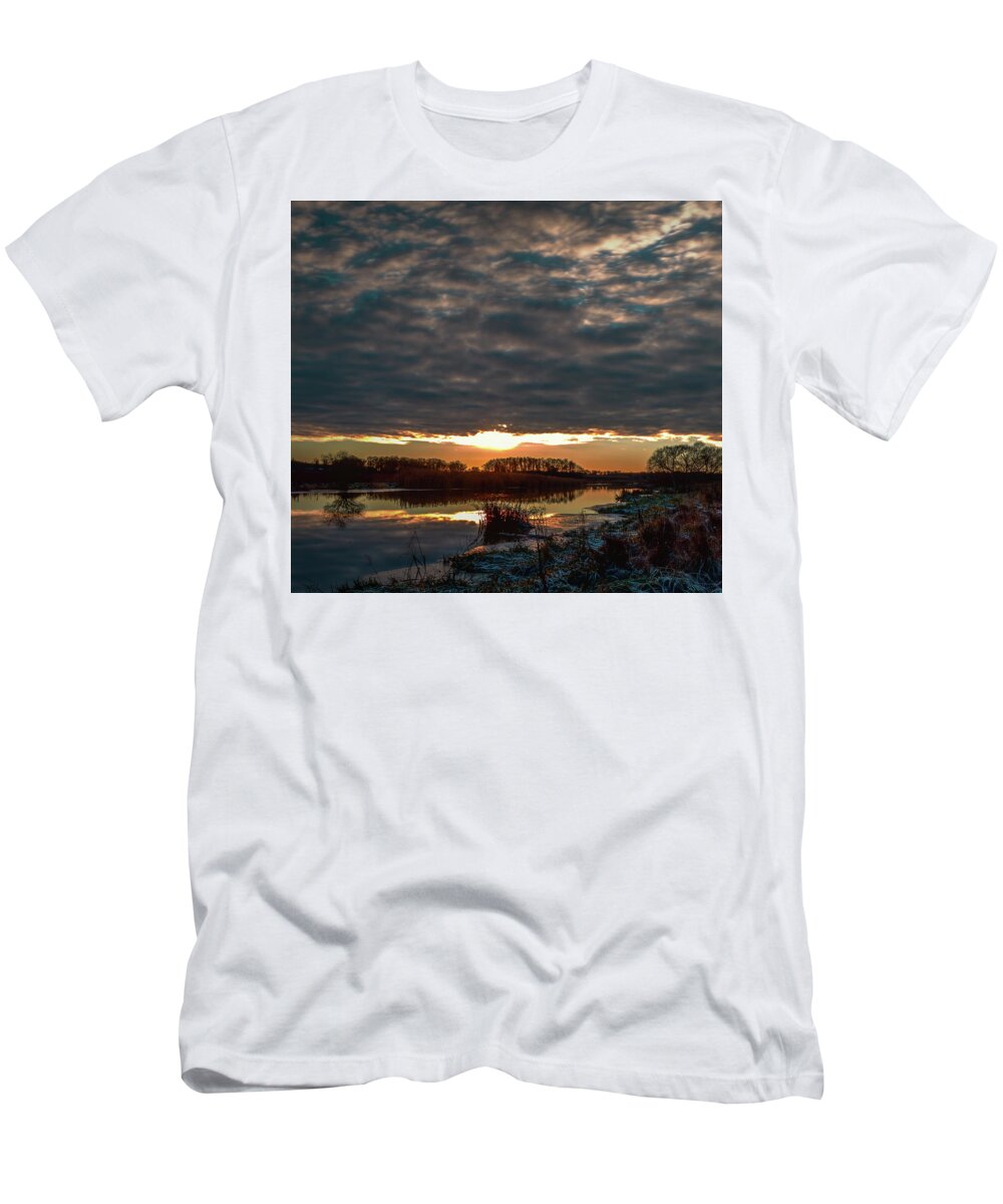 Light T-Shirt featuring the photograph Creek light #h0 by Leif Sohlman