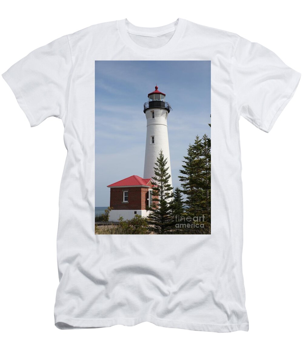 Pure Michigan T-Shirt featuring the pyrography Crisp Point by Robert Pearson