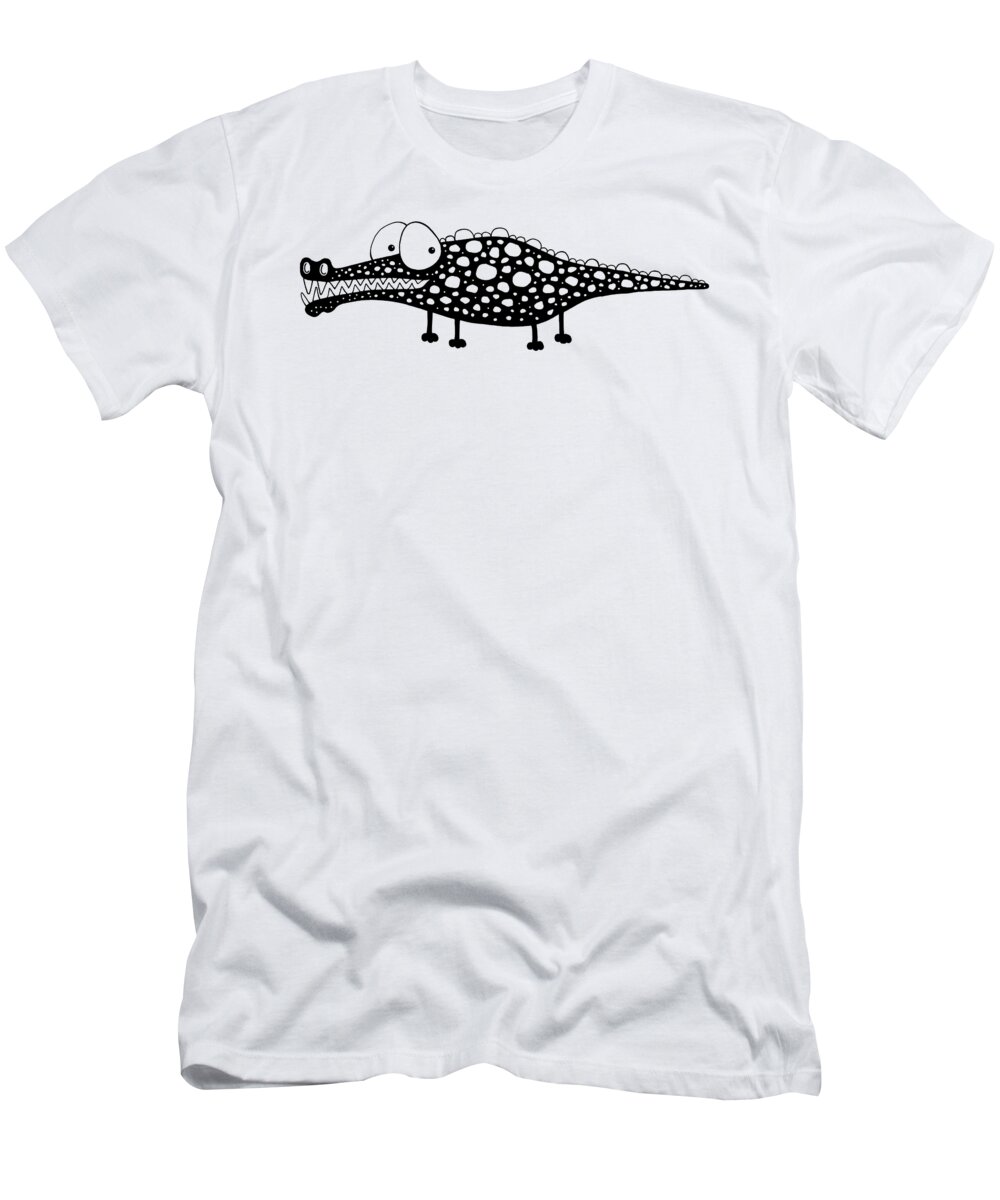 Crocodile T-Shirt featuring the digital art Crocodile by Lucia Stewart