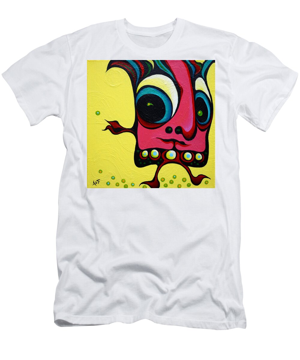 Strew T-Shirt featuring the painting Crop Dustin by Amy Ferrari
