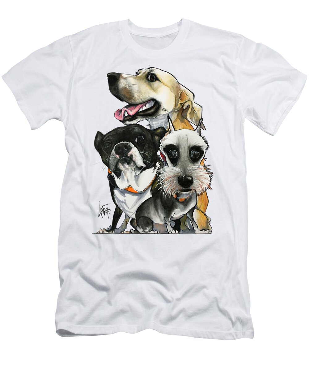 Curry T-Shirt featuring the drawing Curry 3591 by Canine Caricatures By John LaFree
