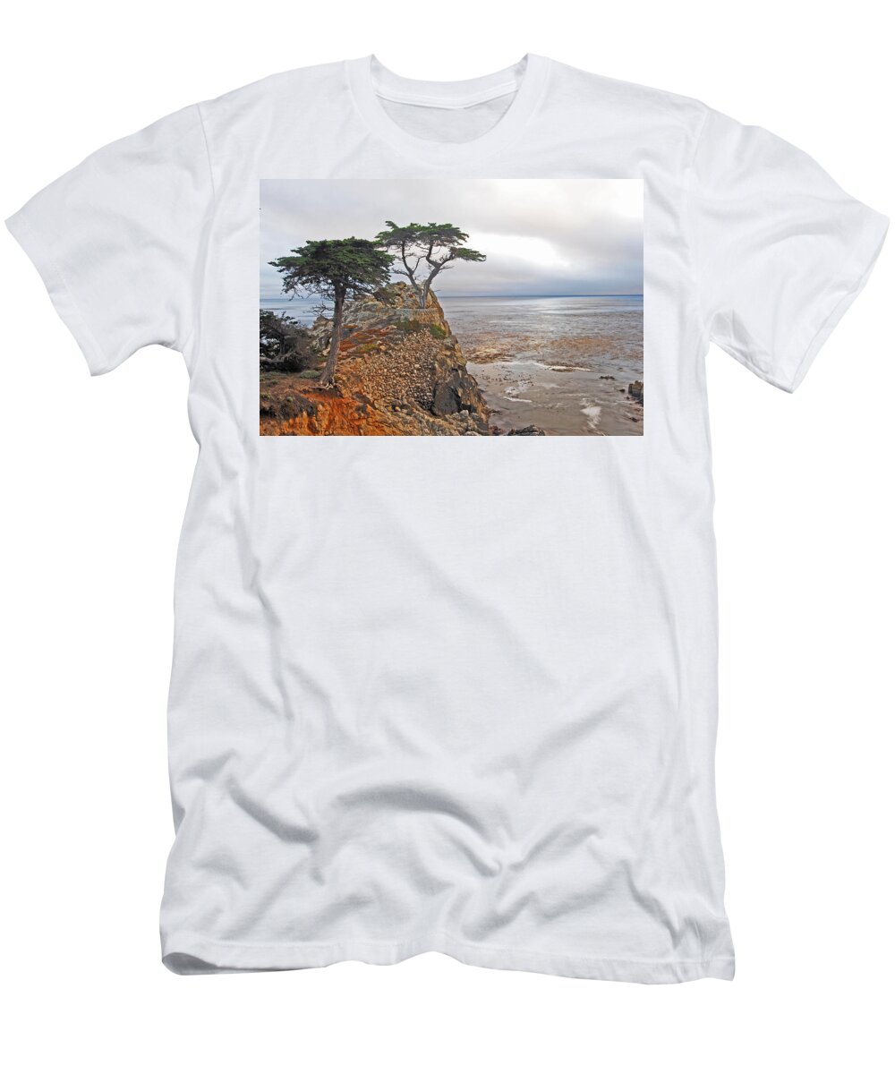 Cypress T-Shirt featuring the photograph Cypress Tree At Pebble Beach by Gary Beeler