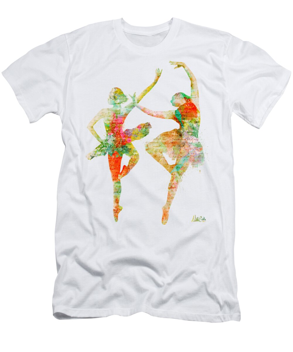 Ballet T-Shirt featuring the digital art Dance With Me by Nikki Smith