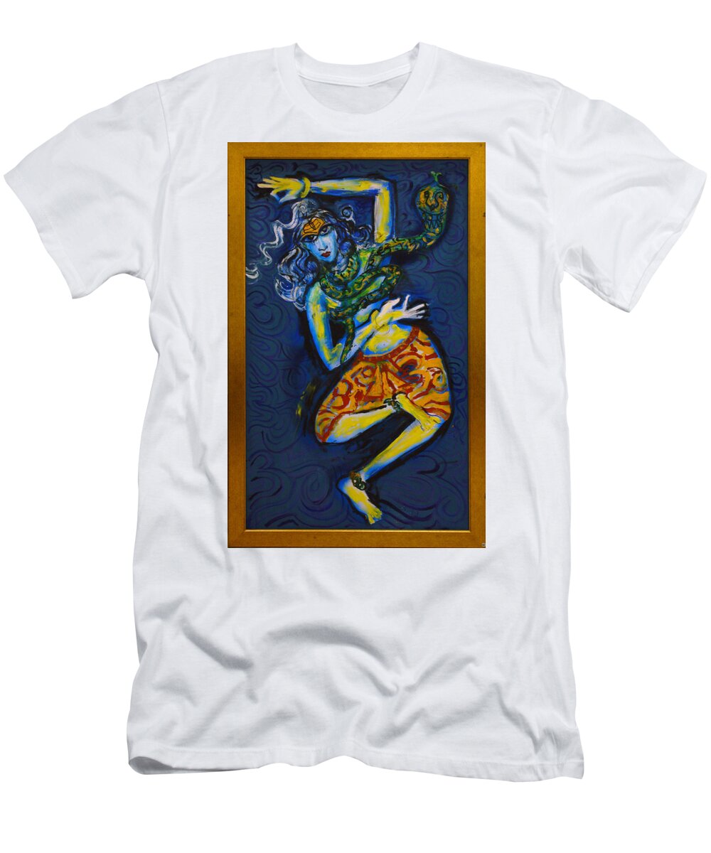 Dance T-Shirt featuring the painting Dancing Shiva by Guruji Aruneshvar Paris Art Curator Katrin Suter