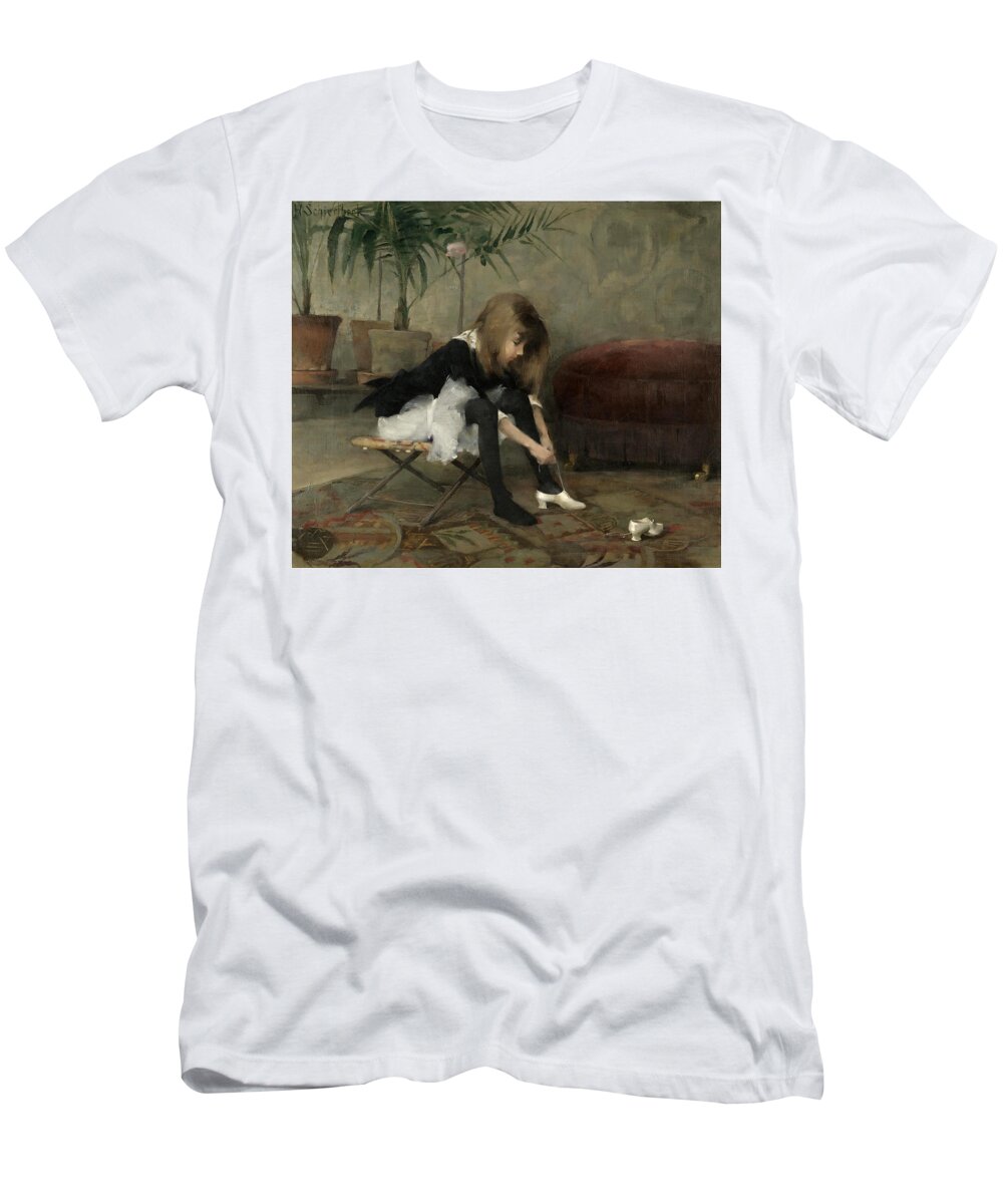 Helene Schjerfbeck T-Shirt featuring the painting Dancing Shoes by Helene Schjerfbeck