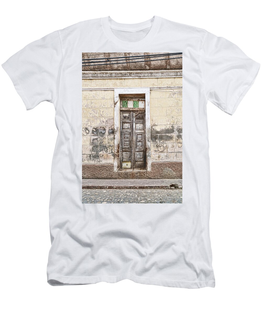 Sharon Popek T-Shirt featuring the photograph Dangling Door by Sharon Popek