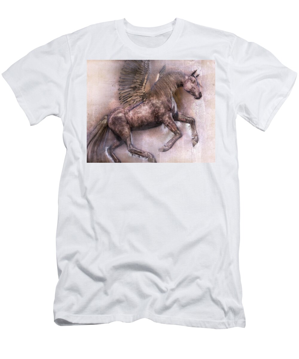 Pegasus T-Shirt featuring the digital art Dark Angel by Betsy Knapp