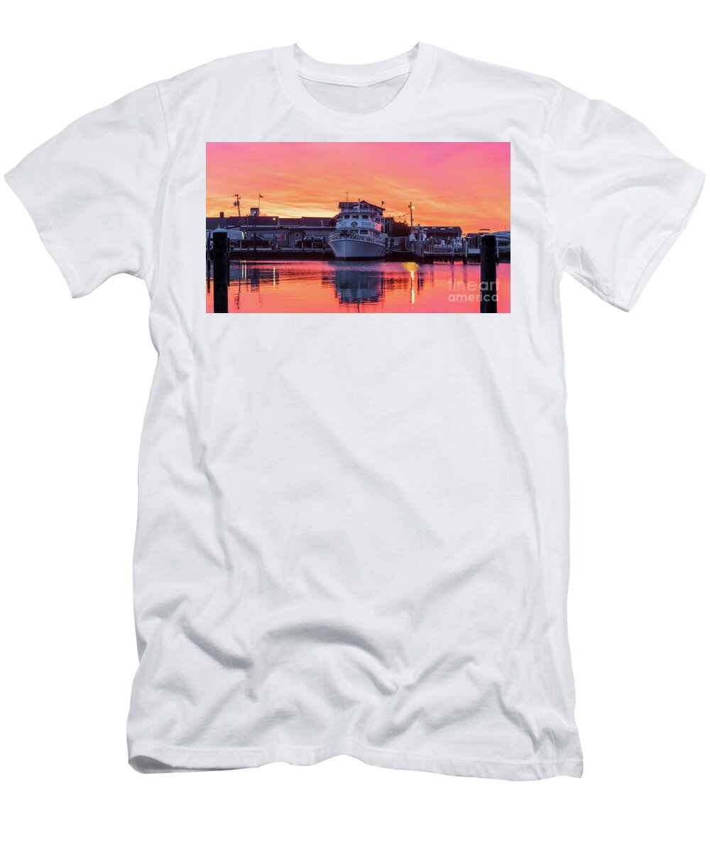 Sayville T-Shirt featuring the photograph Dawn Over Sayville by Sean Mills