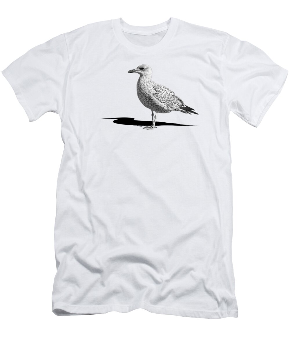 Coastal Scene T-Shirt featuring the photograph Daydreaming in Black and White by Gill Billington