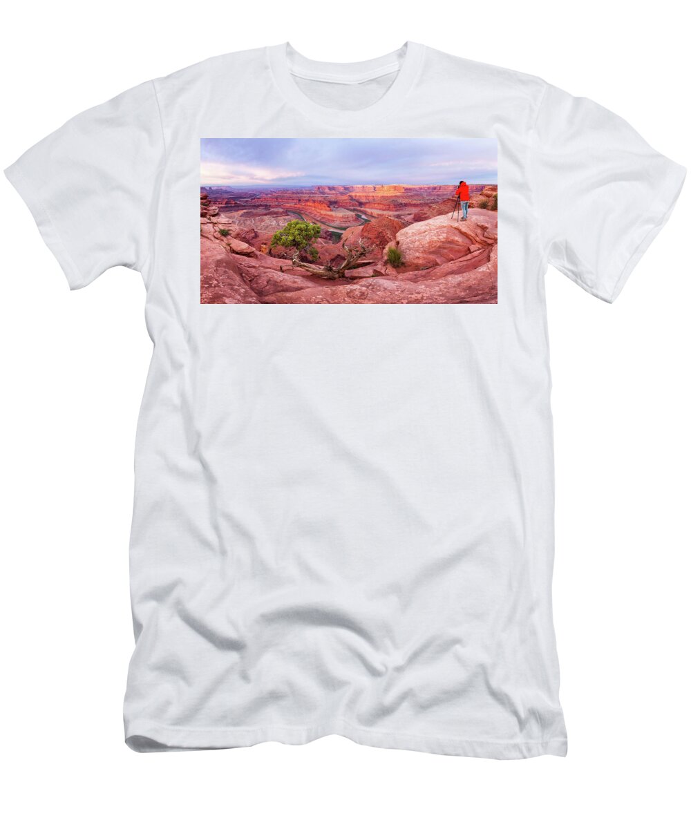 American T-Shirt featuring the photograph Dead Horse Point Panorama by Alex Mironyuk