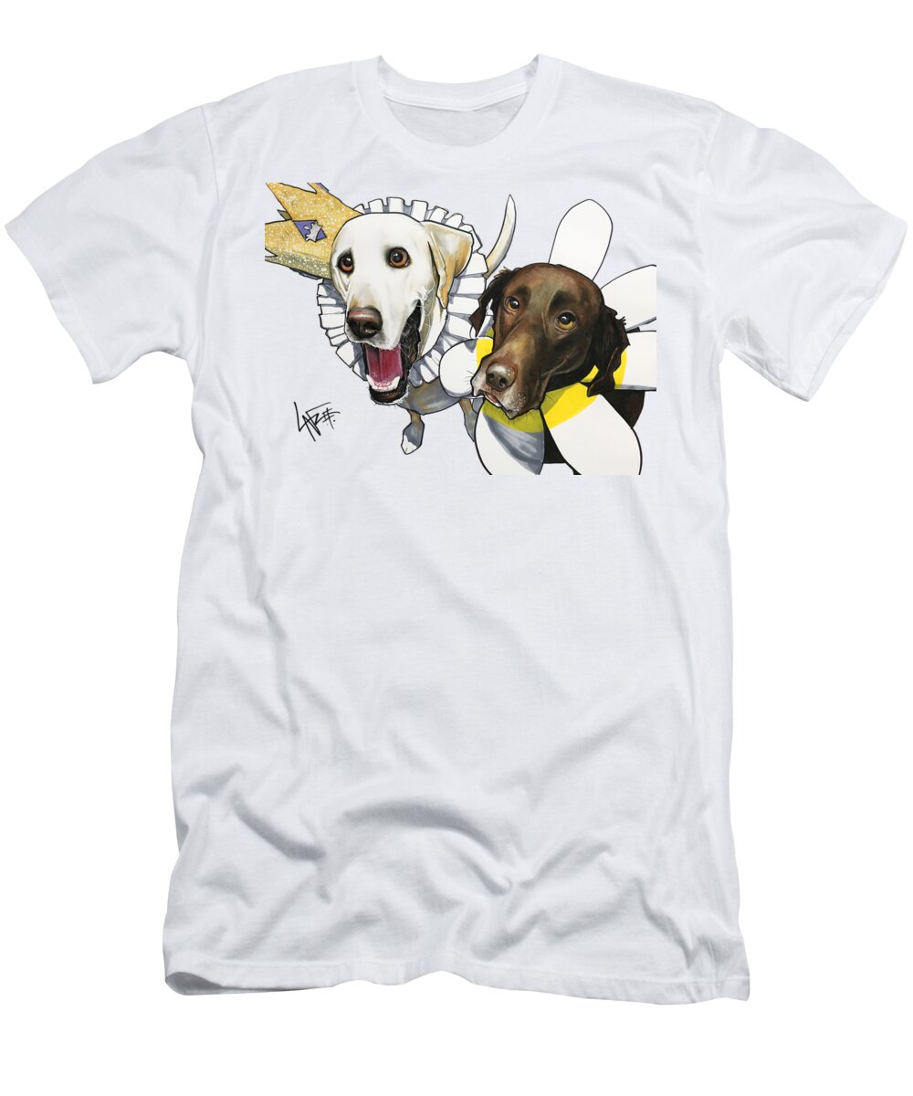 Deadmore T-Shirt featuring the drawing Deadmore 3573 by Canine Caricatures By John LaFree