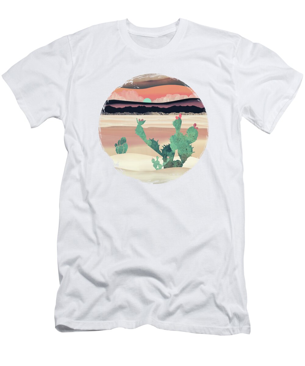 Desert T-Shirt featuring the digital art Desert Dawn by Spacefrog Designs