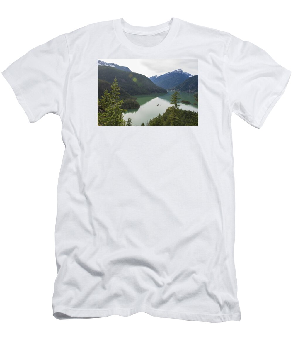 Lake Diablo T-Shirt featuring the photograph Diablo Lake Reflections by Matt McDonald