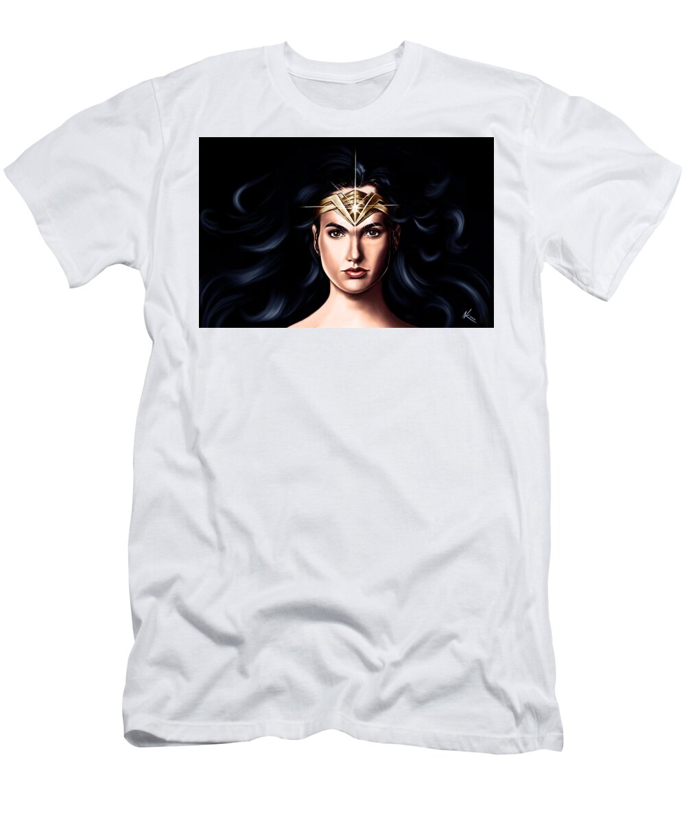 Portrait T-Shirt featuring the digital art Diana by Norman Klein