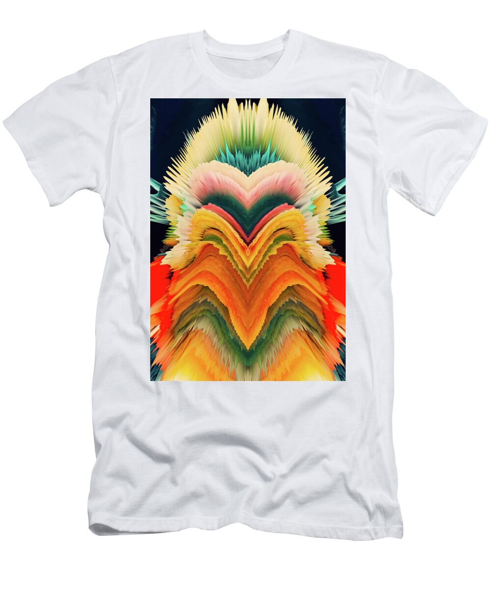 Abstract T-Shirt featuring the photograph Vivid Eruption by Colleen Taylor