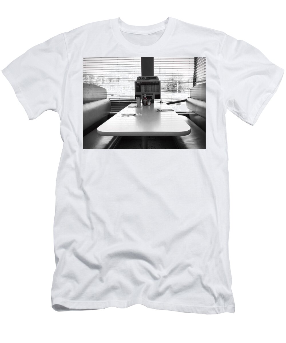 Indoors T-Shirt featuring the photograph Diner by Chris Montcalmo
