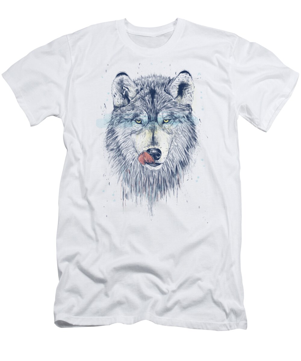 Animal T-Shirt featuring the drawing Dinner time by Balazs Solti