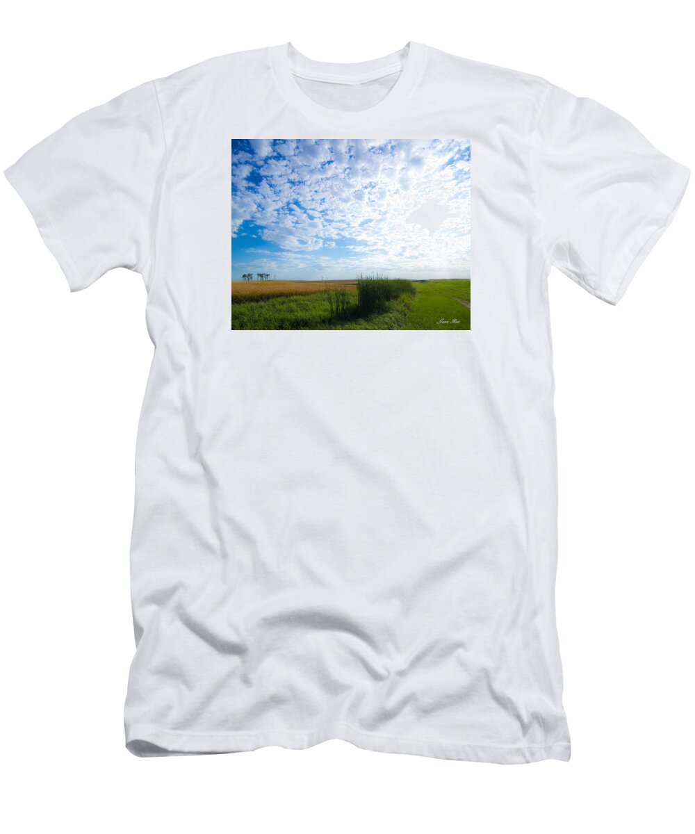 Wheat Crop T-Shirt featuring the photograph Ditch Road by Jana Rosenkranz