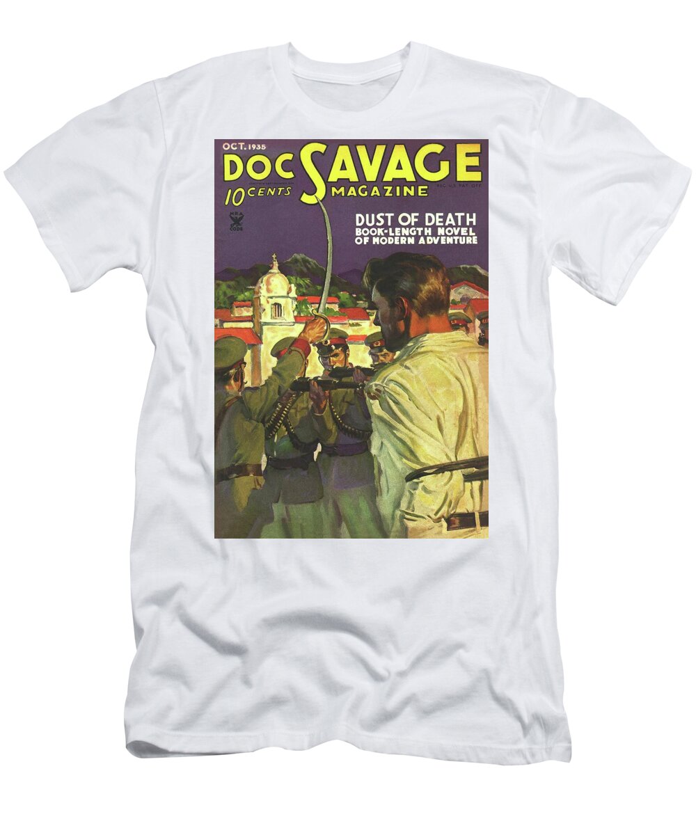 Comic T-Shirt featuring the drawing Doc Savage Dust of Death by Conde Nast