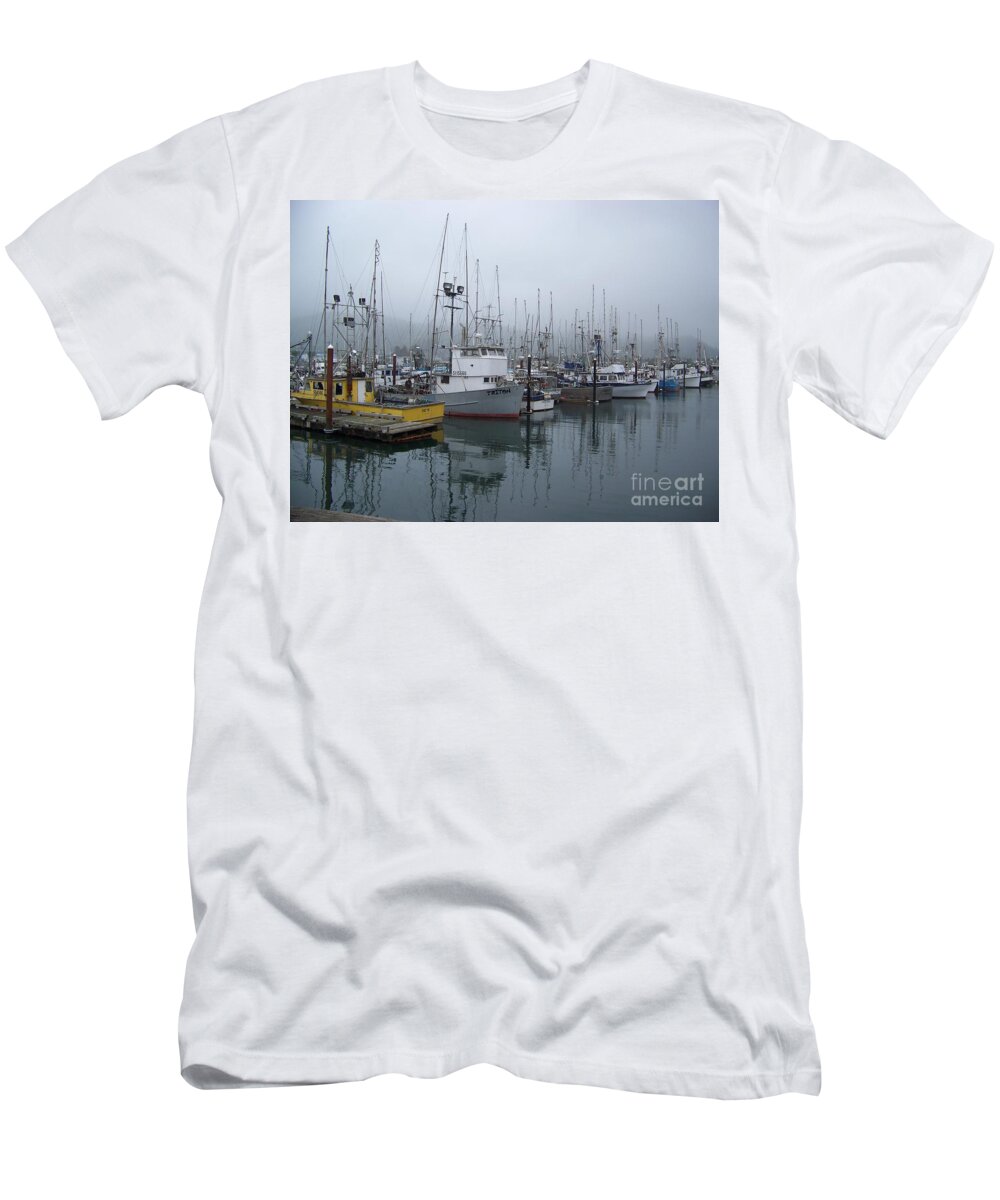 Seascape T-Shirt featuring the photograph Docked by Julie Rauscher