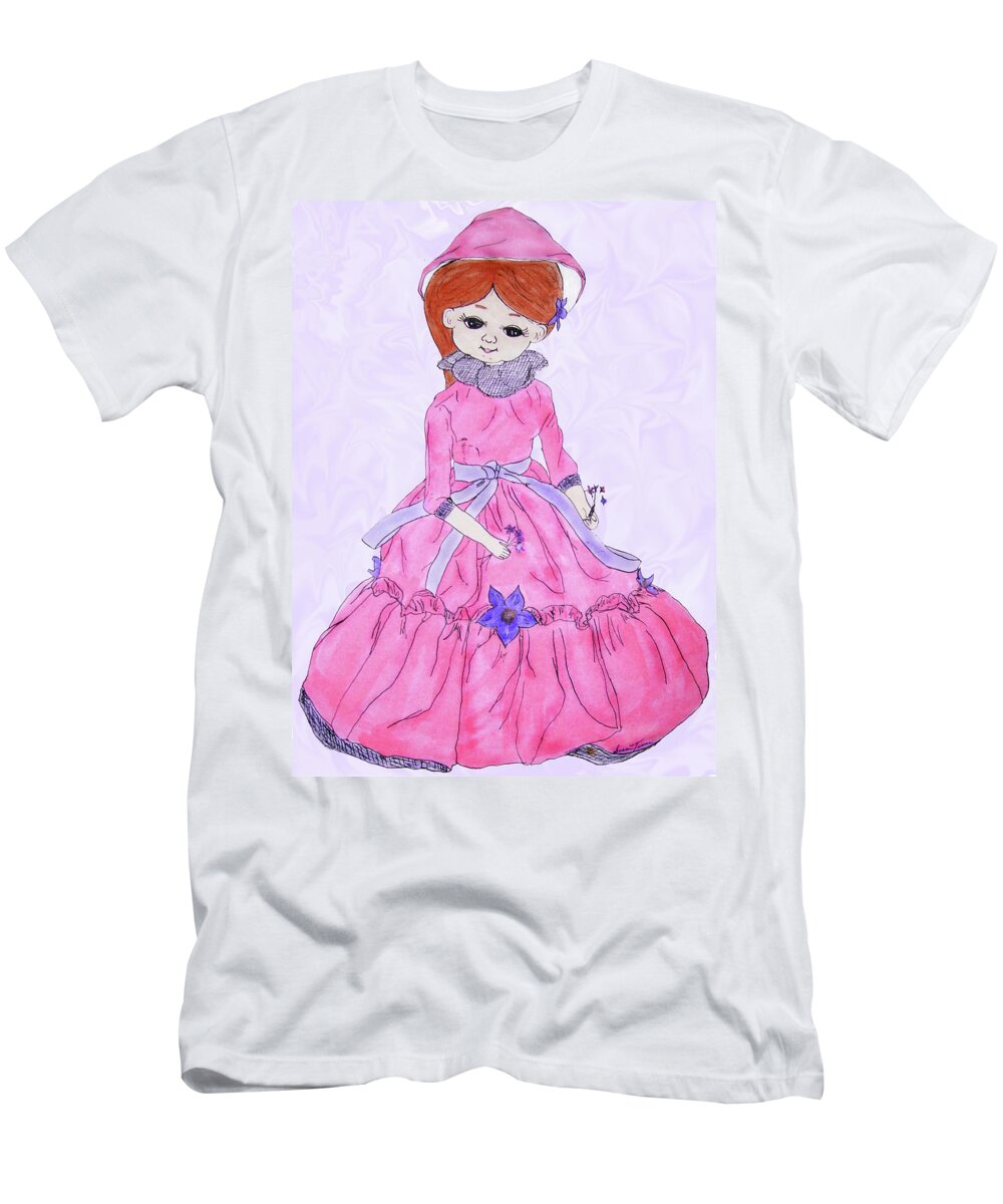 Doll T-Shirt featuring the painting Doll by Susan Turner Soulis