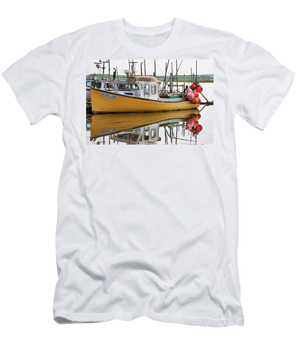 Fishing Boat T-Shirt featuring the photograph Dolores Ann the old fair lady by Tatiana Travelways
