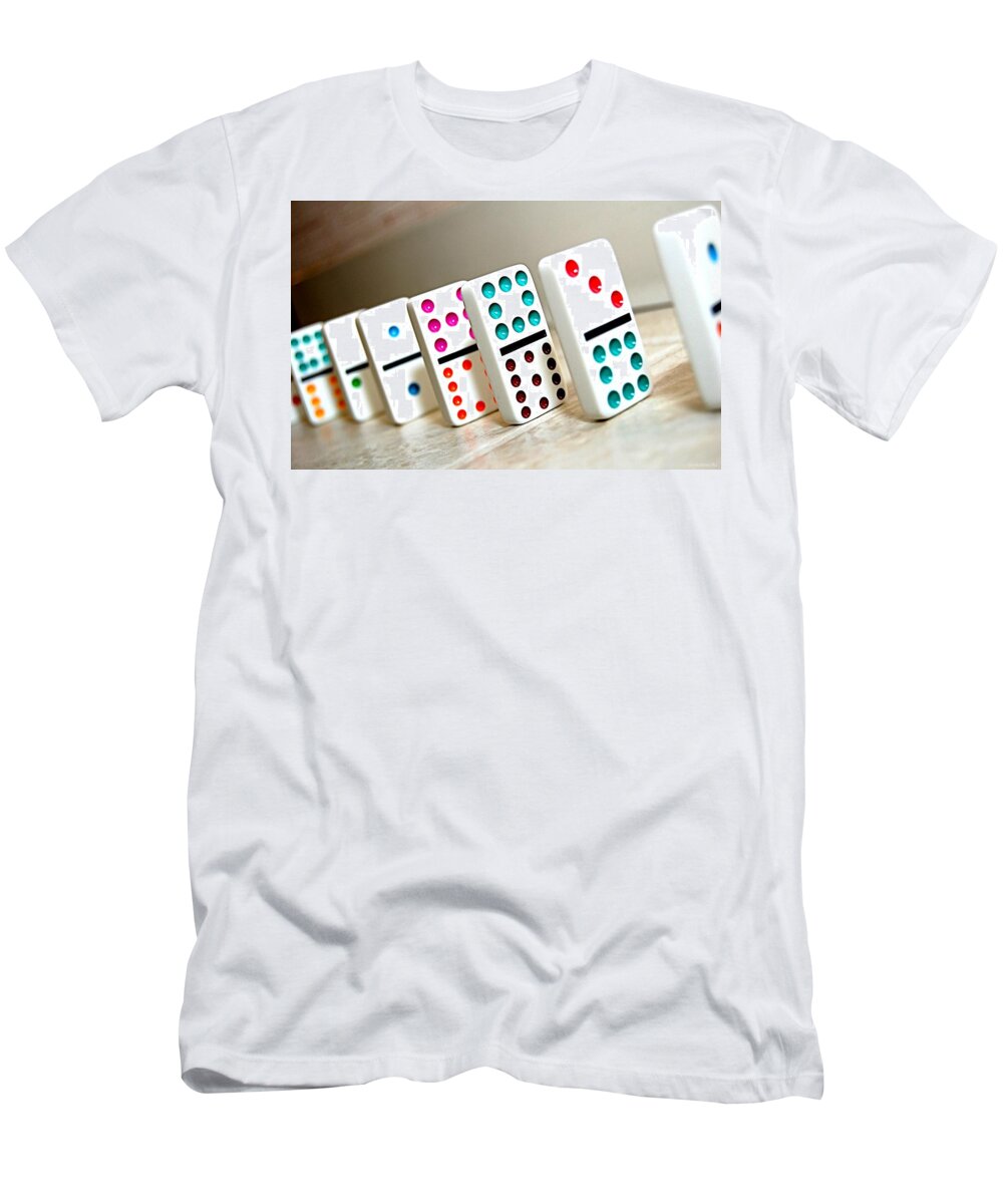 Dominos T-Shirt featuring the photograph Dominos by Jackie Russo