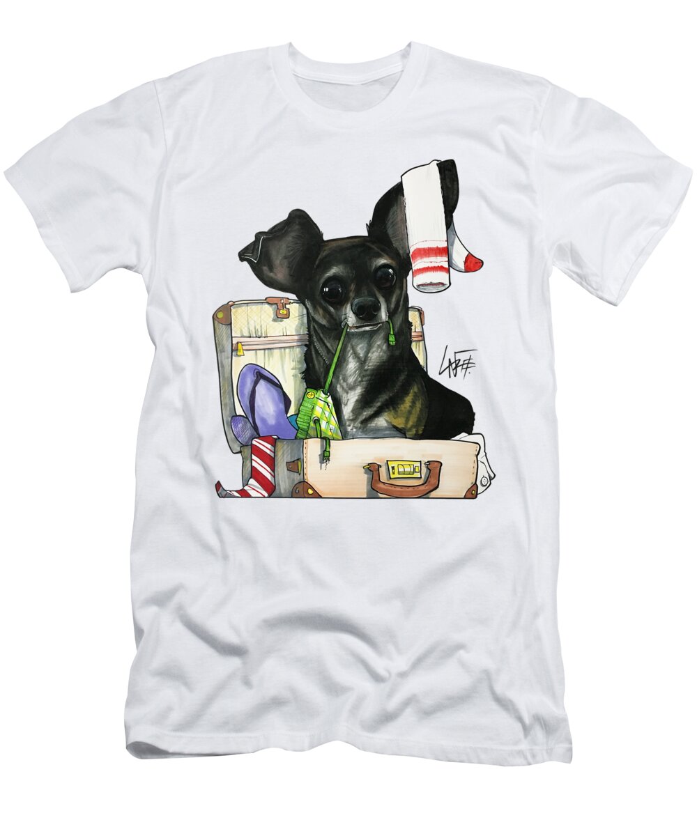 Donaldson T-Shirt featuring the drawing Donaldson 3574 by Canine Caricatures By John LaFree