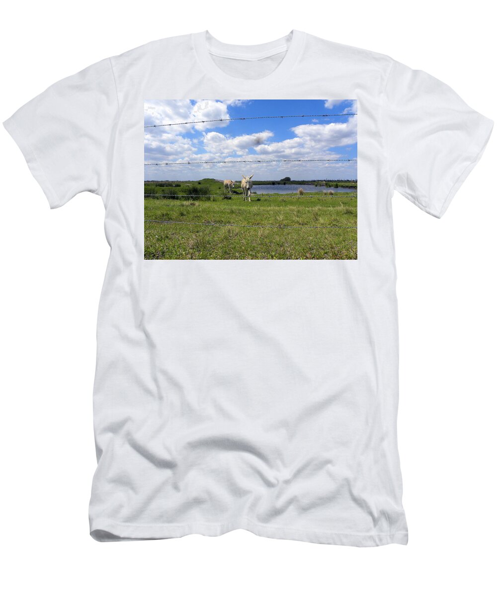 Horse T-Shirt featuring the photograph Don't Fence Me In by Christopher Mercer