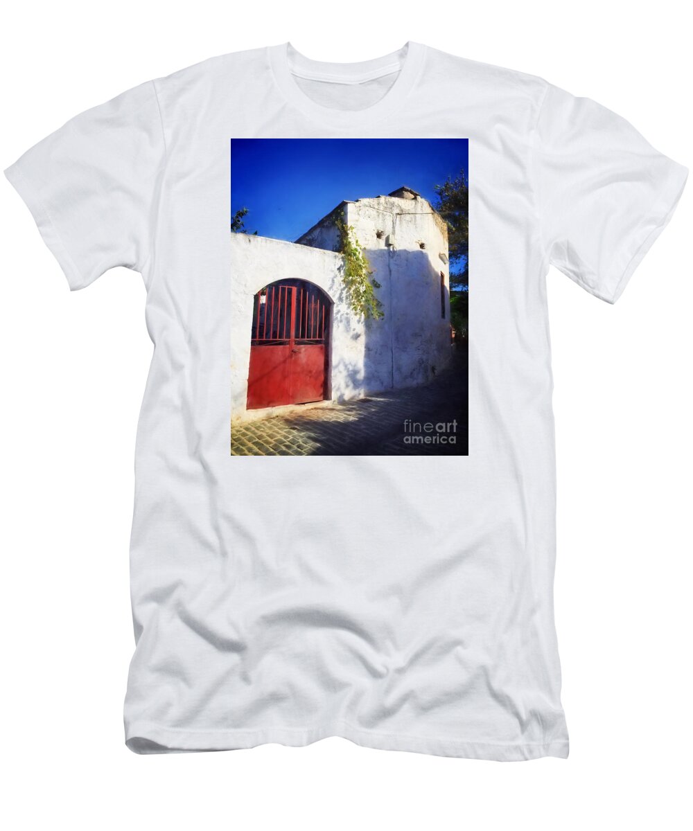 Greece T-Shirt featuring the photograph Doorway in Crete by HD Connelly