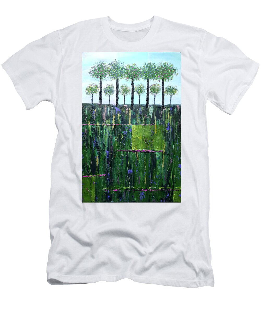 Acrylic T-Shirt featuring the painting Down Under by Diana Hrabosky