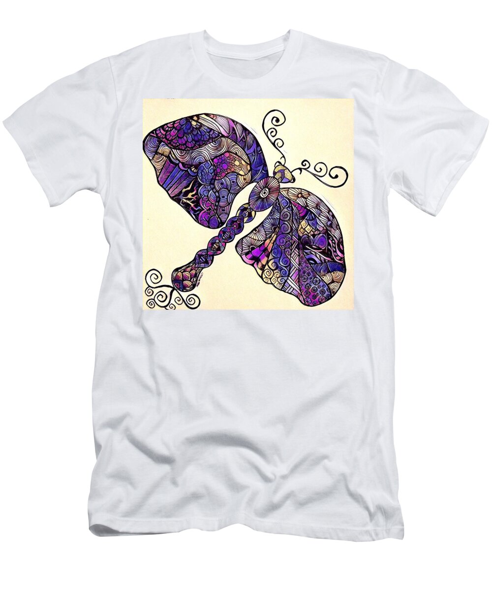 Dragonflies T-Shirt featuring the digital art Dragon fantasy 2 by Megan Walsh