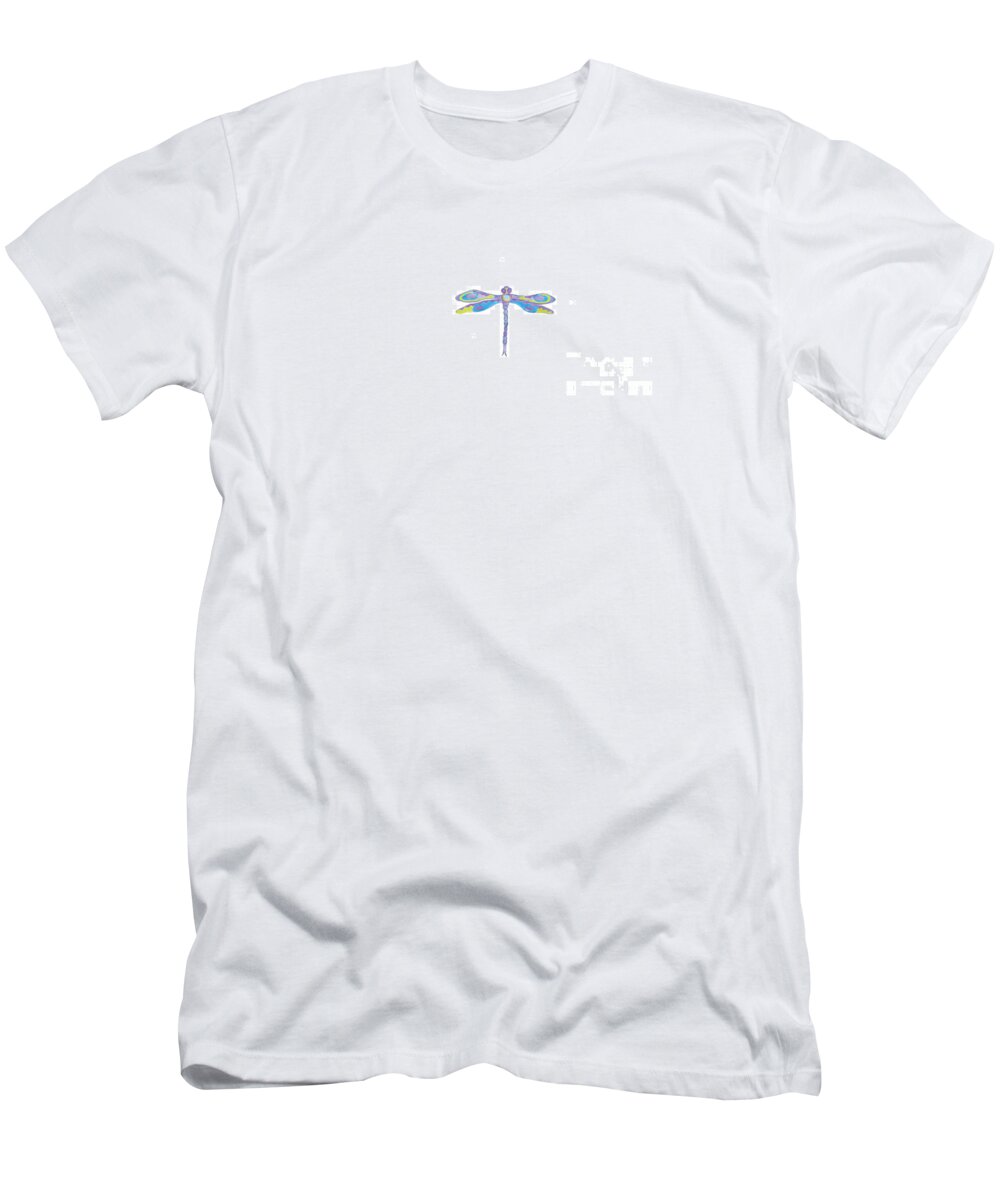 Dragonfly T-Shirt featuring the digital art Dragonfly Spirit by Heather Hennick