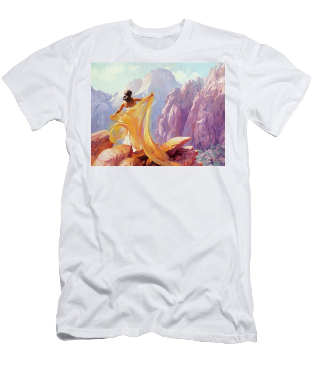 Southwest T-Shirt featuring the painting Dreamcatcher by Steve Henderson