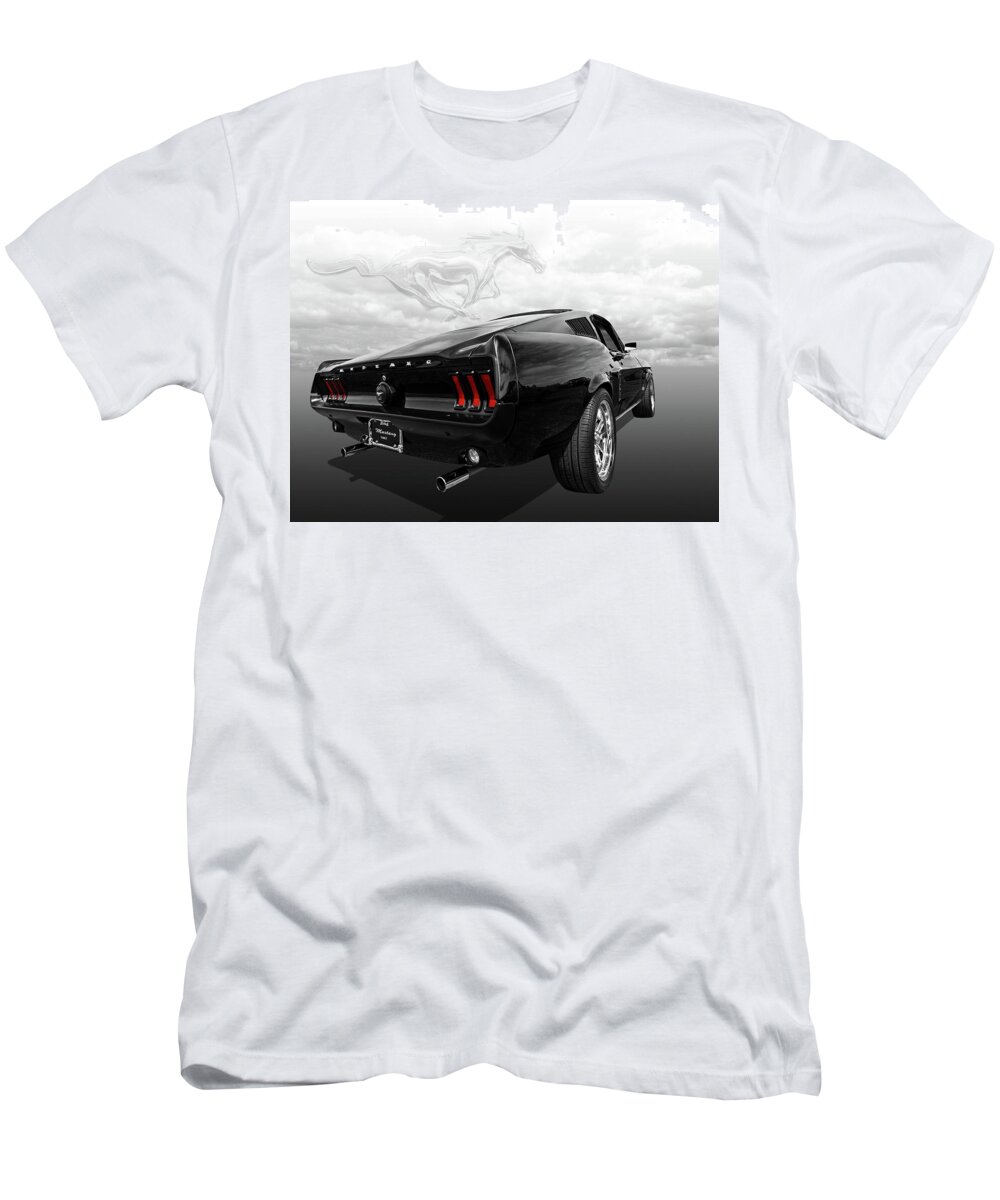 Classic Ford Mustang T-Shirt featuring the photograph Dreaming of the '60s - '67 Mustang Fastback by Gill Billington