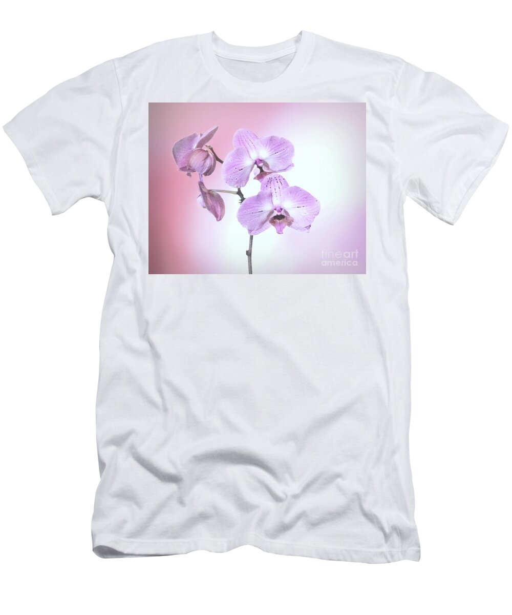 Flowers T-Shirt featuring the photograph Dreamy Pink Orchid by Linda Phelps